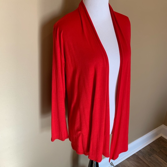 Bright red long sleeve Christmas cardigan - Picture 2 of 7